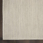 Nourison Home Courtyard Ivory Silver 2' x 6' Area Rug - Easy Clean, Non Shedding, Bed Room, Living Room, Dining Room, Kitchen (6' Runner)