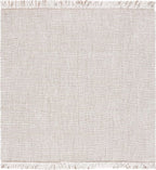 SAFAVIEH Natural Fiber Collection Area Rug - 6' Square, Ivory & Natural, Handmade Woven Farmhouse Fringe Jute, Ideal for High Traffic Areas in Living Room, Bedroom (NF826A)