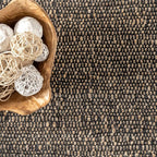 Nuloom Elfriede Handmade, Charcoal, 6' Square, Solid, Rustic, Jute, Soft and Textured, High Traffic, Stain Resistant, Easy Clean, Durable Area Rug for Bedroom, Living Room, Dining, Den, Foyer