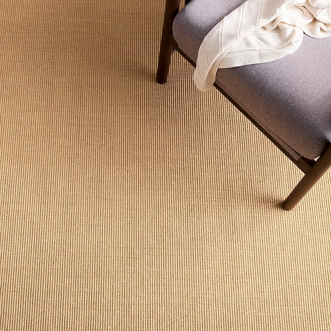 Martha Stewart x SAFAVIEH Area Rug Collection - 2'4" x 4', Natural Brown, Sisal & Jute, Farmhouse Style, Ideal for Living Room, Bedroom, Office, Accent Space (MSR9501A)