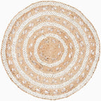 SAFAVIEH Natural Fiber Round Collection 4' Round Ivory NF169B Handmade Boho Charm Farmhouse Jute Area Rug