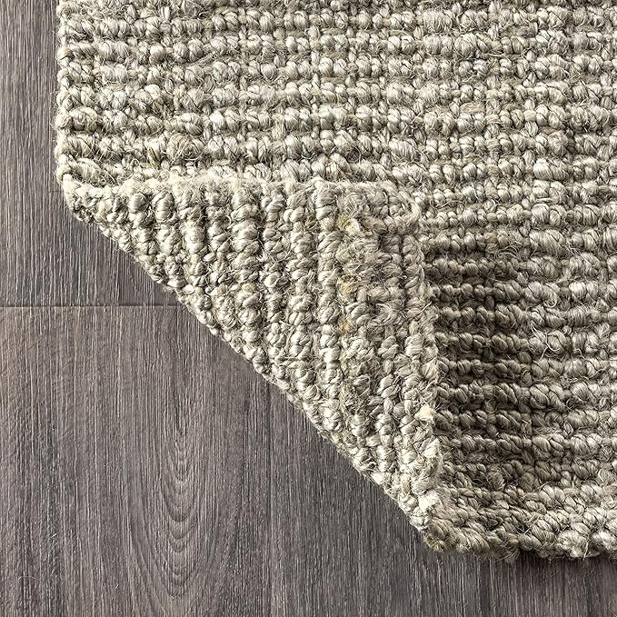 JONATHAN Y Pata Hand Woven Chunky Jute Gray Indoor Area Rug, 12x18, Bohemian, Rustic, Cottage, Easy-Cleaning for Living Room, Bedroom, Kitchen, Non-Shedding (NRF102C-18)