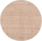 SAFAVIEH Area Rug 7' Round - Natural Fiber Collection - Natural Brown, Handmade Jute, Basketweave Design (NF401A)