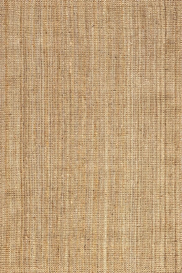 Nuloom Ashli Hand Woven, Natural, 6' x 9', Farmhouse, Jute, Soft and Textured, High Traffic, Stain Resistant, Easy Clean, Durable Area Rug for Bedroom, Living Room, Dining, Den, Foyer, Entryway