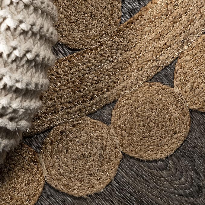 JONATHAN Y Bodhi Jute Hippie Circle Natural 5' Round Indoor Area Rug, Natural-Fibers, Geometric, Easy-Cleaning for Living Room, Bedroom, Kitchen, Pet Friendly, Non-Shedding (RNF104A-5R)