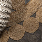 JONATHAN Y Bodhi Jute Hippie Circle Natural 5' Round Indoor Area Rug, Natural-Fibers, Geometric, Easy-Cleaning for Living Room, Bedroom, Kitchen, Pet Friendly, Non-Shedding (RNF104A-5R)