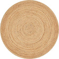 Savi Home Hand Woven Jute Braided Rug, 3' Round - Natural, Reversible Area Rugs for Living Room, Farmhouse, Kitchen, Handcrafted 3 Feet Round Area Rugs - Natural