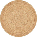 Savi Home Hand Woven Jute Braided Rug, 3' Round - Natural, Reversible Area Rugs for Living Room, Farmhouse, Kitchen, Handcrafted 3 Feet Round Area Rugs - Natural