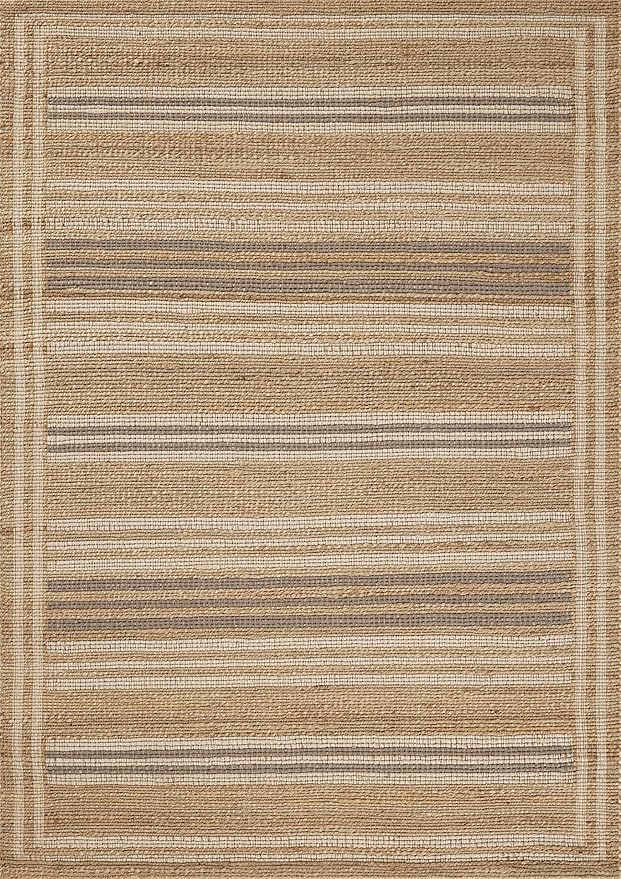Loloi Chris Loves Julia Judy Collection JUD-03 Natural/Dove 7'-9" x 9'-9" Area Rug