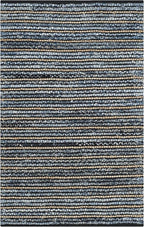 SAFAVIEH Cape Cod Collection Accent Rug - 4' x 6', Blue & Natural, Handmade Flat Weave Braided Jute & Cotton, Ideal for High Traffic Areas in Entryway, Living Room, Bedroom (CAP363A)
