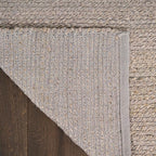 Nourison Home Natural Jute Grey 2' x 3' Area Rug - Easy Clean, Non Shedding, Bed Room, Living Room, Dining Room, Kitchen (2' x 3')