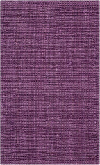 SAFAVIEH Area Rug 2x3 - Natural Fiber Collection - Purple, Handmade Jute, Farmhouse Style, Chunky Textured Thick Pile (NF447B)