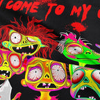 Welcome to My Crib Tapestry Funny Zombie Family Tapestry Blacklight Horror Tapestries UV Reactive Poster Glow in the Dark Black Light Posters The Walker Undead Ghoul Tapestries for Bedroom 48” x 36”