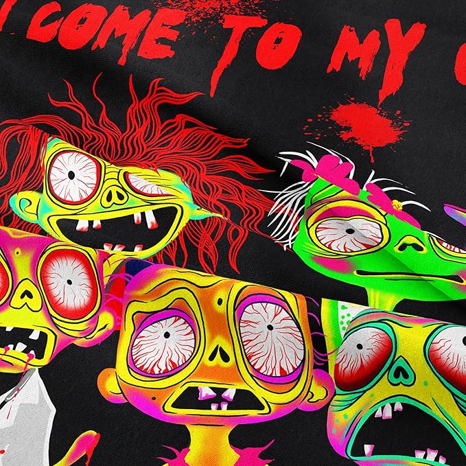 Horror Tapestry Blacklight Tapestry for Bedroom Zombie Crowd Around Tapestries UV Reactive Poster Glow in the Dark Walker Undead Ghoul Tapestries Wall Hanging Halloween Decor Scary Room Decor 59"x51"