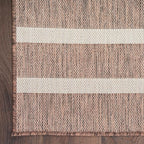 Nourison Home Positano Indoor/Outdoor Natural Ivory 7' x 10' Area Rug, Easy Cleaning, Non Shedding, Bed Room, Living Room, Dining Room, Deck, Backyard, Patio (7x10)