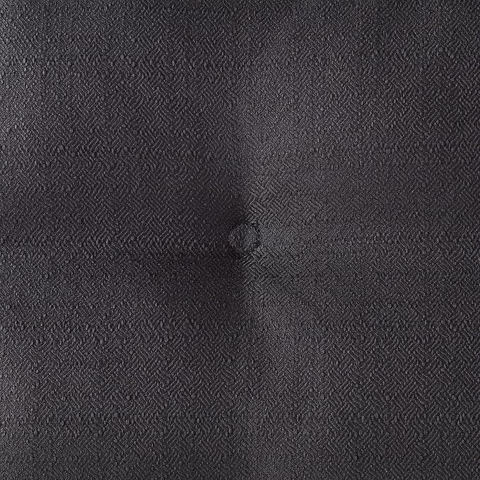 Square Tufted Floor Pillow with Removable Cover, Black, Medium (32")