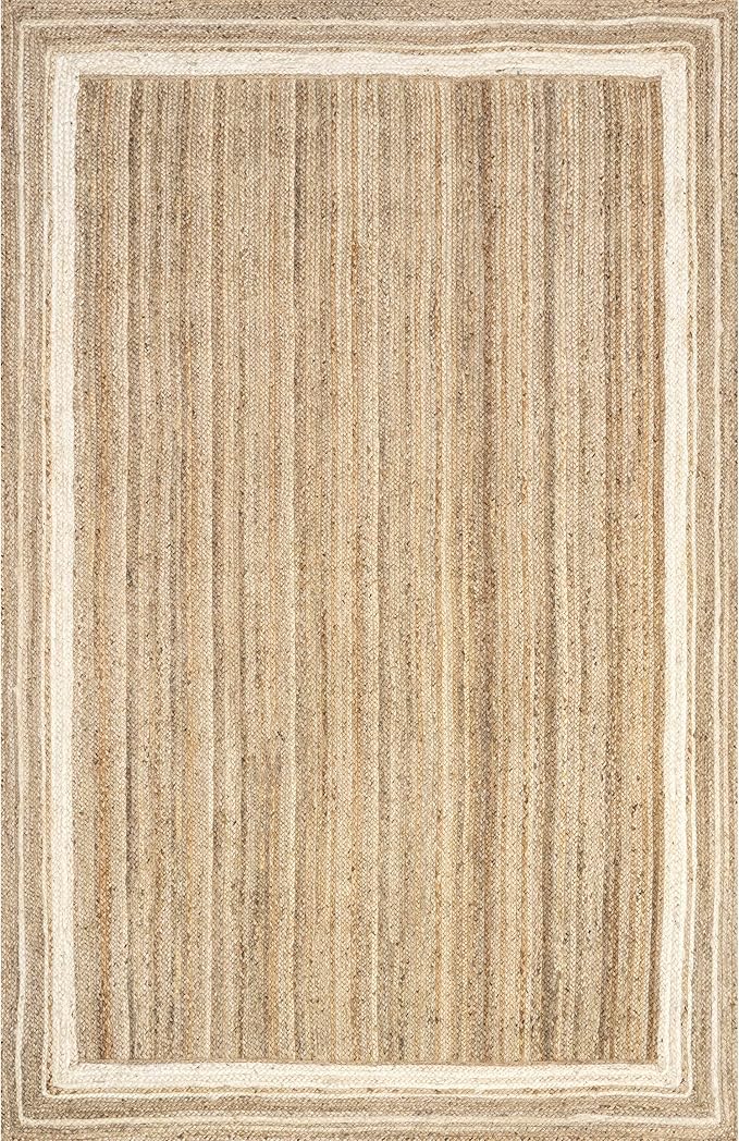 nuLOOM Rikki Coastal Braided Jute Area Rug, 9x12, Off-white
