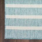 Nourison Home Positano Aqua Ivory 7' x 10' Area Rug - Easy Clean, Non Shedding, Bed Room, Living Room, Dining Room, Kitchen (7' x 10')