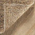 Rugs USA Juniper Natural/Ivory, 4' x 6', Hand Braided, Tiled, Jute, Soft and Textured, High Traffic, Stain Resistant, Easy Clean, Durable Area Rug for Bedroom, Living Room, Dining, Den, Foyer
