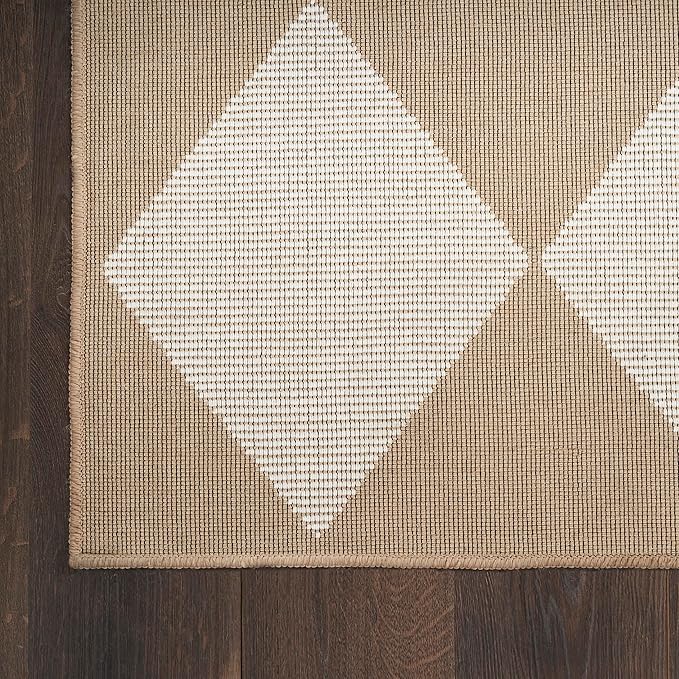 Nourison Home Washable Modern Jute Natural Ivory 2'3" x 7'6" Area Rug - Easy Clean, Non Shedding, Bed Room, Living Room, Dining Room, Kitchen (8' Runner)