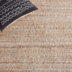 SAFAVIEH Natural Fiber Collection Runner Rug - 8' Runner, Natural & Black, Farmhouse Design, Ideal for High Traffic Areas in Hallway, Bathroom & Kitchen (NF832A-28)