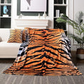 WIBUE Tiger Throw Blanket 60"x50" with 2 Pcs Pillow Covers 18"x18", Decor Fleece Blanket for Women Men, Fuzzy Soft Cozy Warm Plush Gifts Blankets for Bed Sofa Couch Chair Living Room Bedroom
