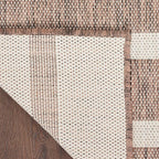 Nourison Home Positano Indoor/Outdoor Natural Ivory 7' x 10' Area Rug, Easy Cleaning, Non Shedding, Bed Room, Living Room, Dining Room, Deck, Backyard, Patio (7x10)