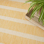 Nourison Home Positano Yellow Ivory 5' x 7' Area Rug - Easy Clean, Non Shedding, Bed Room, Living Room, Dining Room, Kitchen (5' x 7')