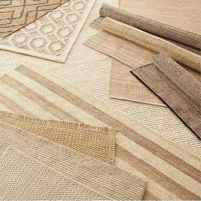 Dash & Albert Simba Ivory Handwoven Jute Rug, 9.5 X 13.5 Feet, Ivory Solid Pattern