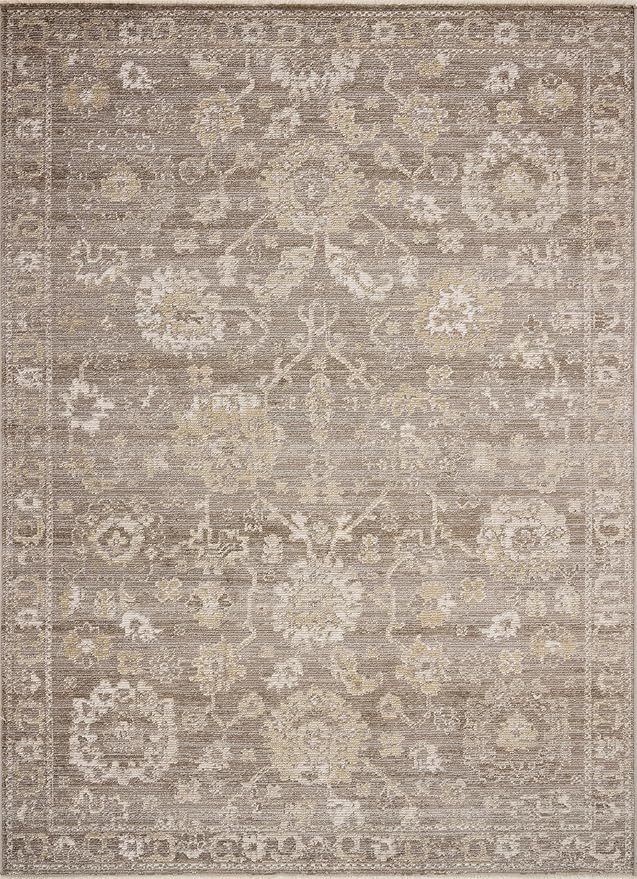 Loloi Magnolia Home by Joanna Gaines Pace Collection PAC-03 Taupe/Wheat 7'-8" x 7'-8" Round Area Rug