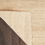 Nourison Home Natural Jute Bleached 9' x 12' Area Rug - Easy Clean, Non Shedding, Bed Room, Living Room, Dining Room, Kitchen (9' x 12')
