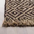 SAFAVIEH Area Rug 8x10 - Natural Fiber Collection - Large - Brown & Natural, Handmade Jute, Boho Style, Diamond Pattern, Ideal for Living Room, Bedroom, Dining Space (NF266E)