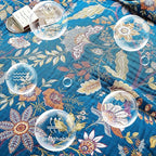 Boho Throw Blanket for Couch Sofa Chair Cotton Spring Blankets for Bedroom Living Room All Season Lightweight Reversible Floral Embroidery Throws 50"x60"