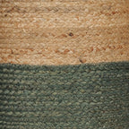 REDEARTH · Cylindrical Pouf Foot Stool Ottoman - Jute Braided Pouffe Poof Accent Sitting Footrest for The Living Room, Bedroom, Nursery, Patio, Lounge - Set of 2 (14.5”X14.5”X16”; Natural Olive)