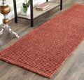 SAFAVIEH Natural Fiber Collection Runner Rug - 2'6" x 16', Rust, Handmade Jute, Farmhouse Style, Chunky Textured Thick Pile (NF447C)