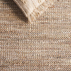 SAFAVIEH Cape Cod Collection Runner Rug - 2'3" x 8', Beige, Handmade Jute & Denim, Ideal for Living Room, Hallway, Foyer, Bedroom (CAP153B-28)