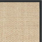 SAFAVIEH Area Rug 8x10 - Natural Fiber Collection - Large - Natural & Black, Seagrass, Basketweave Pattern (NF114C)