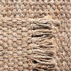 SAFAVIEH Natural Fiber Collection Area Rug - 4' Square, Natural, Handmade Tassel Jute, Ideal for High Traffic Areas in Living Room, Bedroom (NF467A)