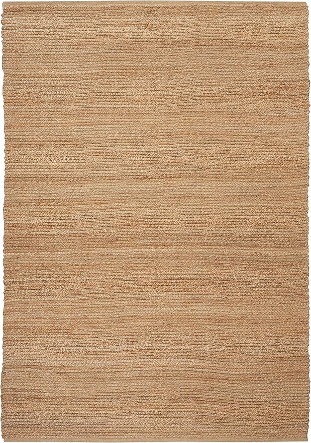 Nourison Home Natural Jute Natural 6' x 9' Area Rug - Easy Clean, Non Shedding, Bed Room, Living Room, Dining Room, Kitchen (6' x 9')