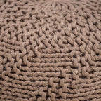 Christopher Knight Home Aria Outdoor Fabric Weave Pouf, Light Brown