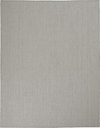 Nourison Home Courtyard Ivory Charcoal 10' x 14' Area Rug - Easy Clean, Non Shedding, Bed Room, Living Room, Dining Room, Kitchen (10' x 14')