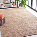 SAFAVIEH Natural Fiber Collection Accent Rug - 3' x 5', Rust & Natural, Handmade Flat Weave Stripe Jute & Cotton Jute, Ideal for High Traffic Areas in Entryway, Living Room, Bedroom (NFB655P)