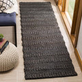 SAFAVIEH Natural Fiber Collection Runner Rug - 2'3" x 12', Charcoal, Handmade Jute, Braided Woven Design, Ideal for Living Room, Bedroom (NF212C)