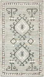 SAFAVIEH Kilim Collection Accent Rug - 3' x 5', Blue & Black, Flat Weave Jute Design, Ideal for High Traffic Areas in Entryway, Living Room, Bedroom (KLM762M)