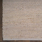 Nourison Home Natural Jute Grey 5' x 7' Area Rug - Easy Clean, Non Shedding, Bed Room, Living Room, Dining Room, Kitchen (5' x 7')