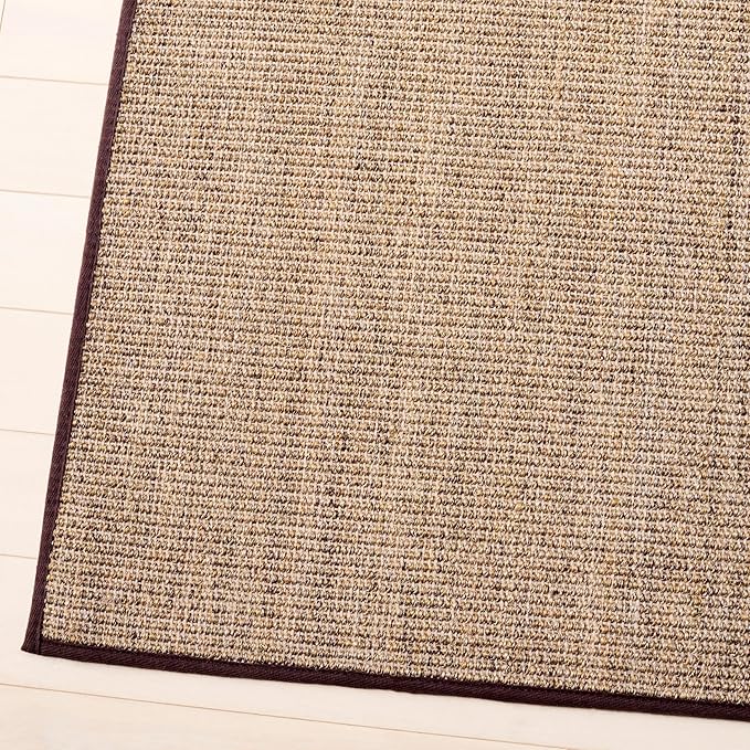 Martha Stewart x SAFAVIEH Area Rug Collection - 5' x 7', Light Brown, Sisal & Jute, Farmhouse Style, Ideal for Living Room, Bedroom, Office, Dining Space (MSR9501T)