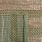 SAFAVIEH Area Rug 8x10 - Natural Fiber Collection - Large - Green & Natural, Handmade Jute & Cotton, Boho Farmhouse Rustic Design, Ideal for Living Room, Bedroom, Dining Space (NFB654Y)