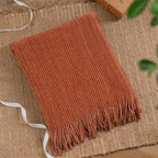 BATTILO HOME Rust Orange Throw Blanket for Couch, Soft Chenille Knit Throws with Tassels for Home Decor, Fall Caramel Throws for Couch Cover, 60"x80"