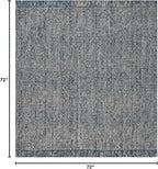 SAFAVIEH Natural Fiber Collection Area Rug - 6' Square, Charcoal & Natural, Handmade Woven Fringe Jute, Ideal for High Traffic Areas in Living Room, Bedroom (NF826H)