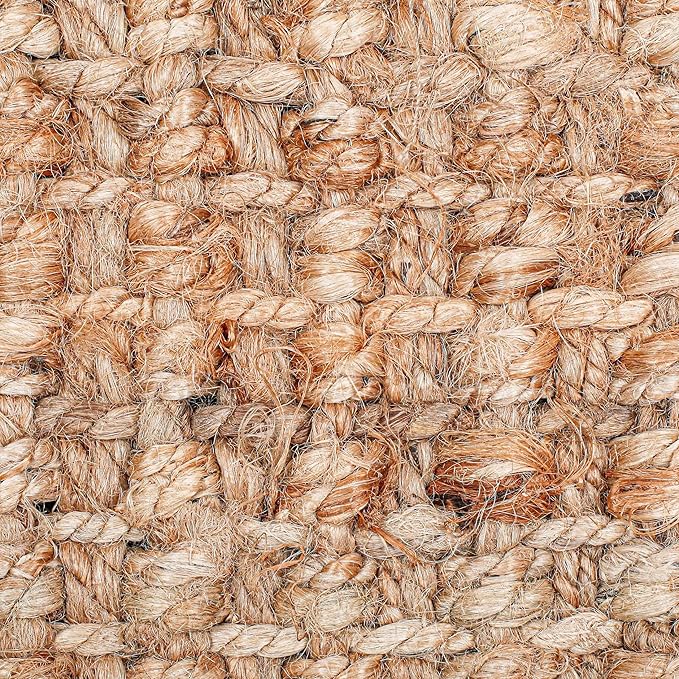 Hausattire Hand Woven Jute Rug 20"x32"- Natural, Reversible Farmhouse Boho Accent Rustic Rugs for Kitchen, Living Room, Bedroom, Entryway Rag Rug | Small Decorative Floor Rugs - 20x32 Inches